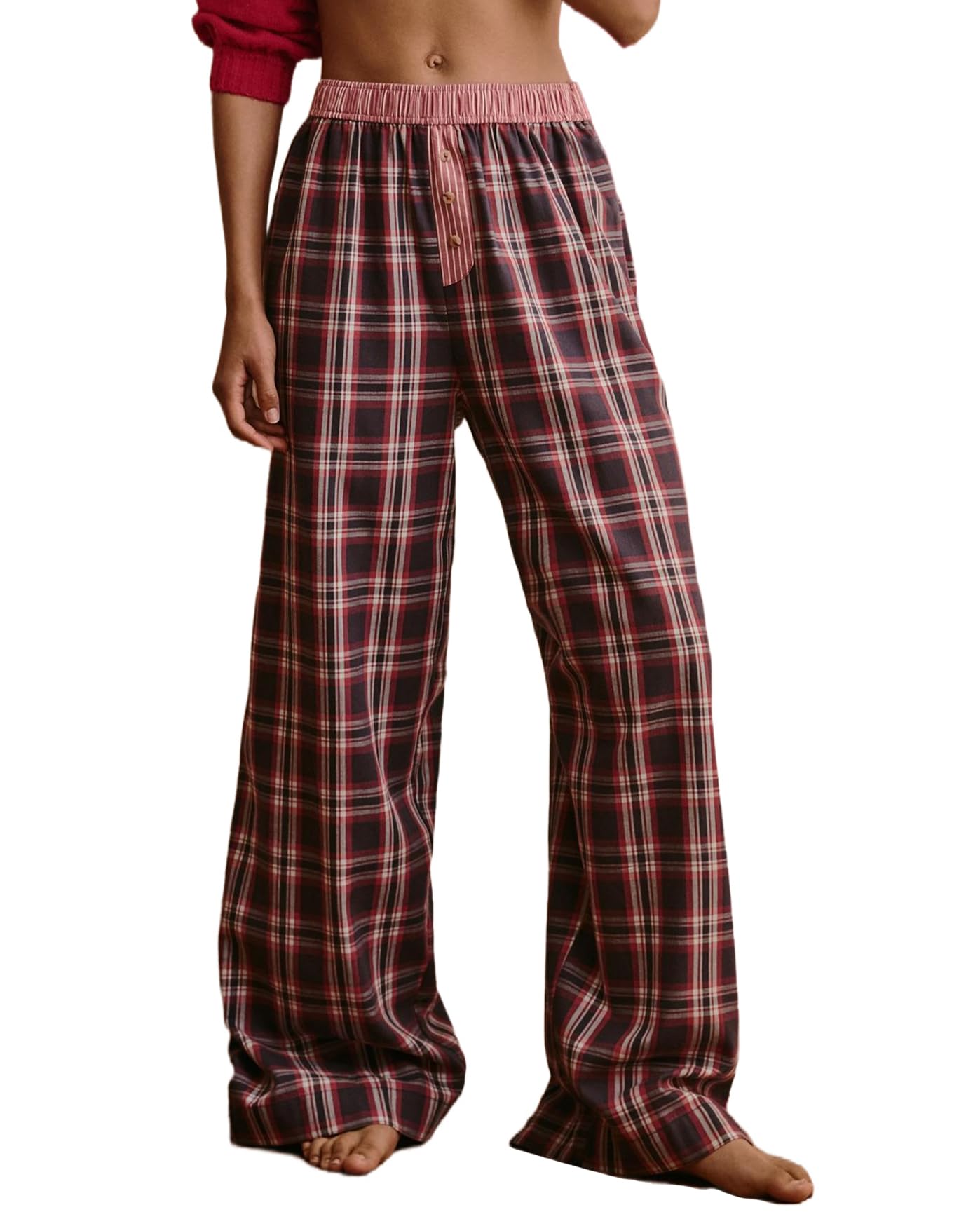 Kedera Women Comfy Pajama Lounge Pants 2025 Loose Fit Sleepwear Casual Straight Leg Baggy Waistband Trousers & Pockets