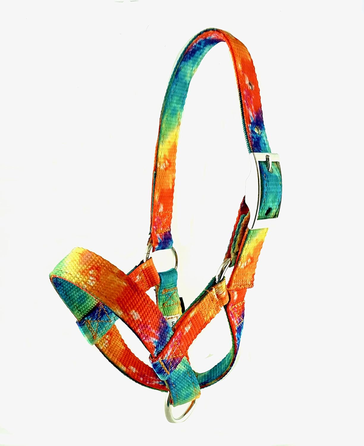 Alpaca Halter, S M L, Made in USA, Lead, Fence Tie, 24 Patterns, Figure 8, Small, Medium, Large, Livestock (Tie Dye, Large)