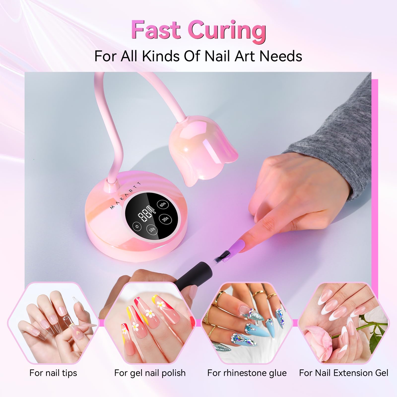 Makartt UV Nail Lamp Rechargeable - Image 2