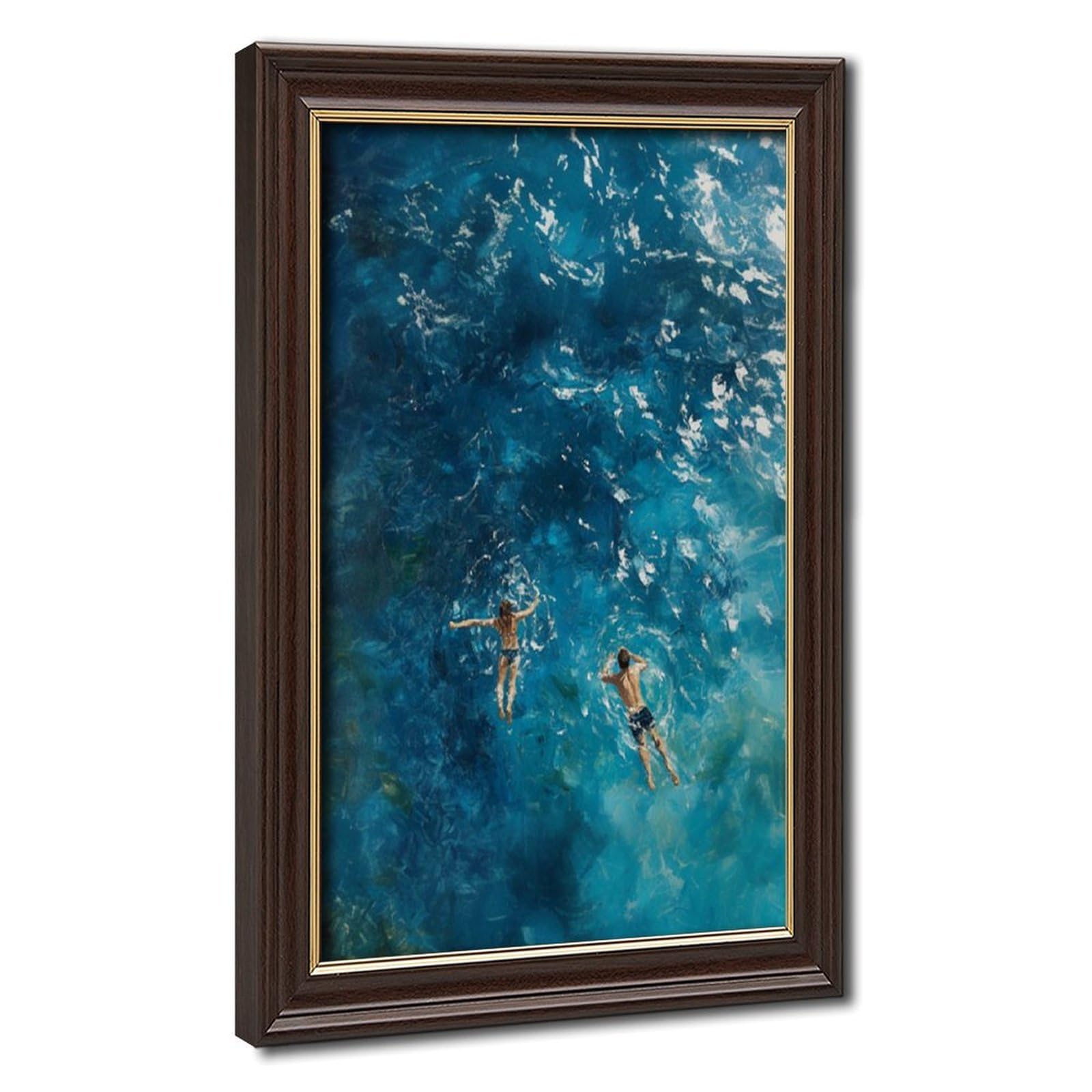 Bareronor Abstract Diving in The Canvas Poster Bedroom Decor Landscape Office Room Decor Gift 12" L X 18" W