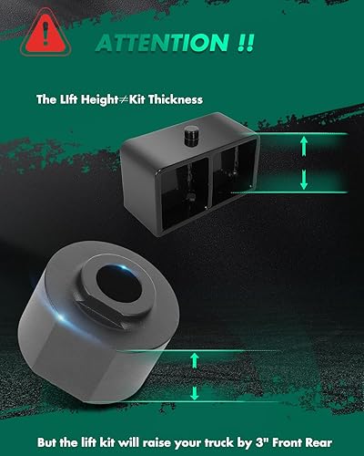 Miniatura 2 de SCITOO Kits de elevación de nivelación delantera y trasera de 3 pulgadas para Ford F-350 Super Duty 1999-2020, para F-250 Super Duty 1999-2020, 4