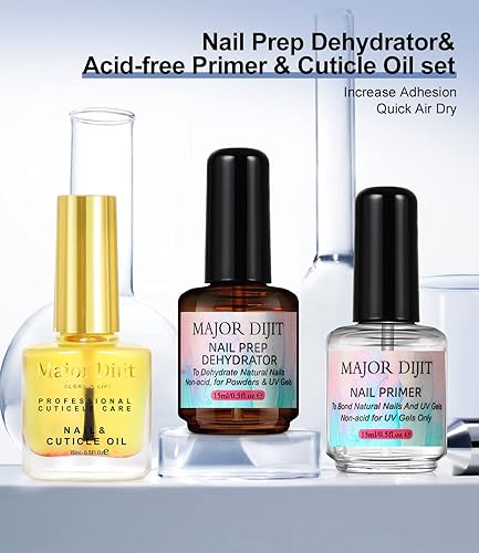 Miniatura 2 de Major Dijit Deshidratador de uñas e imprimación de uñas con juego de aceite para cutículas secado al aire superior imprimación de unión superior