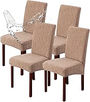 Vista 38 de Genina Fundas impermeables para sillas Parsons de comedor, fundas elásticas para sillas Parsons para comedor, cocina, funda protectora para silla