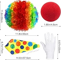 Vista 6 de Naichuo Divertido disfraz de payaso para fiesta, accesorios de disfraces para Halloween, fiestas de payasos, carnavales, juegos de simulación