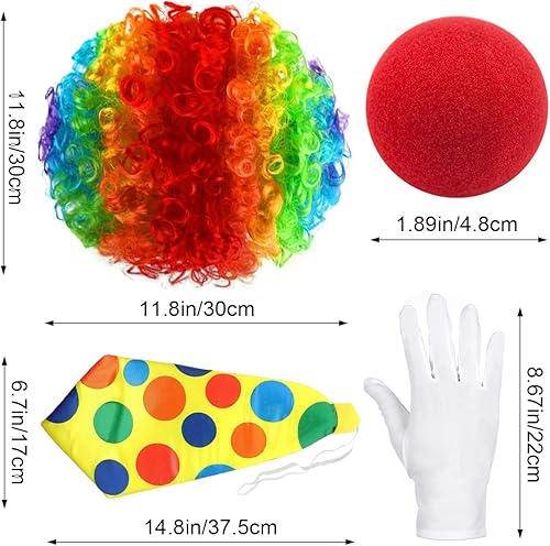 Miniatura 6 de Naichuo Divertido disfraz de payaso para fiesta, accesorios de disfraces para Halloween, fiestas de payasos, carnavales, juegos de simulación