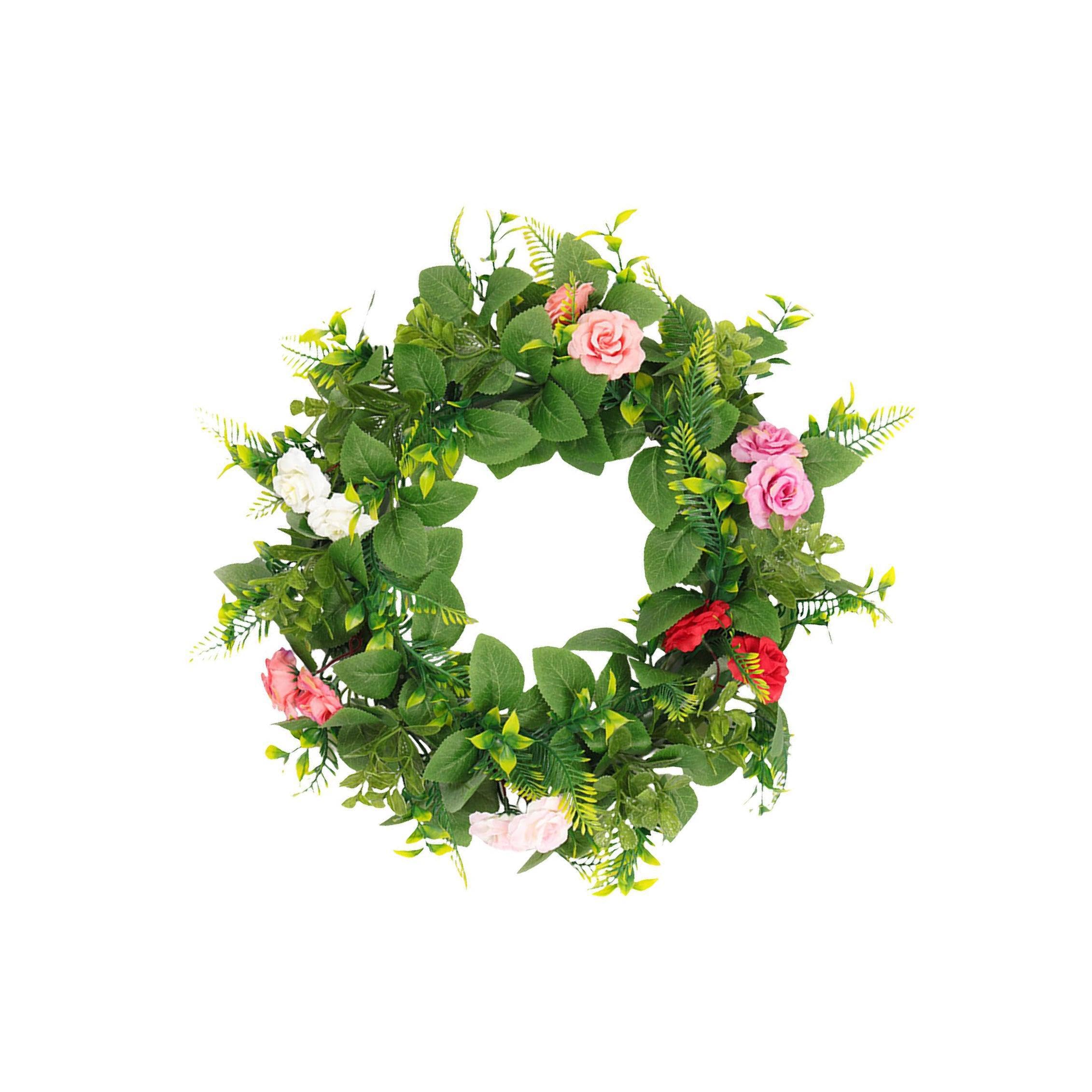 PIXZCSA Whimsical Leaves Floral Garland Magical Flower Wreaths For Indoor And Outdoor Wreath For Indoors Outdoor Outside Offices
