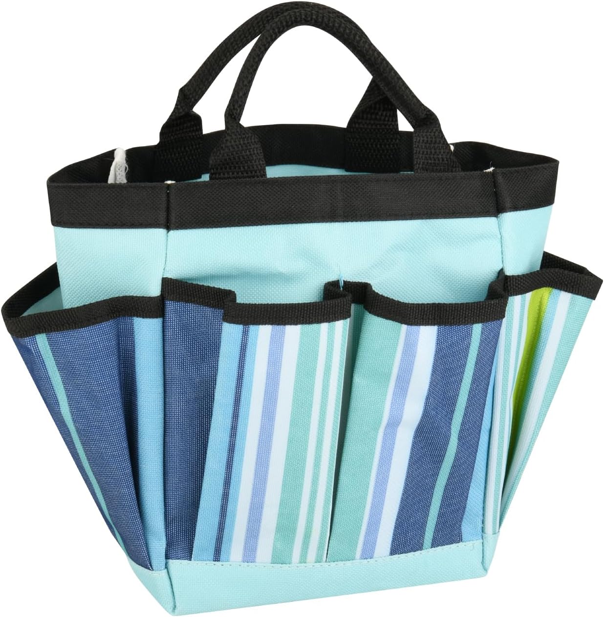 Garden Tool Bag Waterproof Gardening Hand Tool Storage Bag Heavy Duty Oxford Tote Organizer Bag with 8 Pockets, Garden Utensil Handbag for Women Men (Blue)