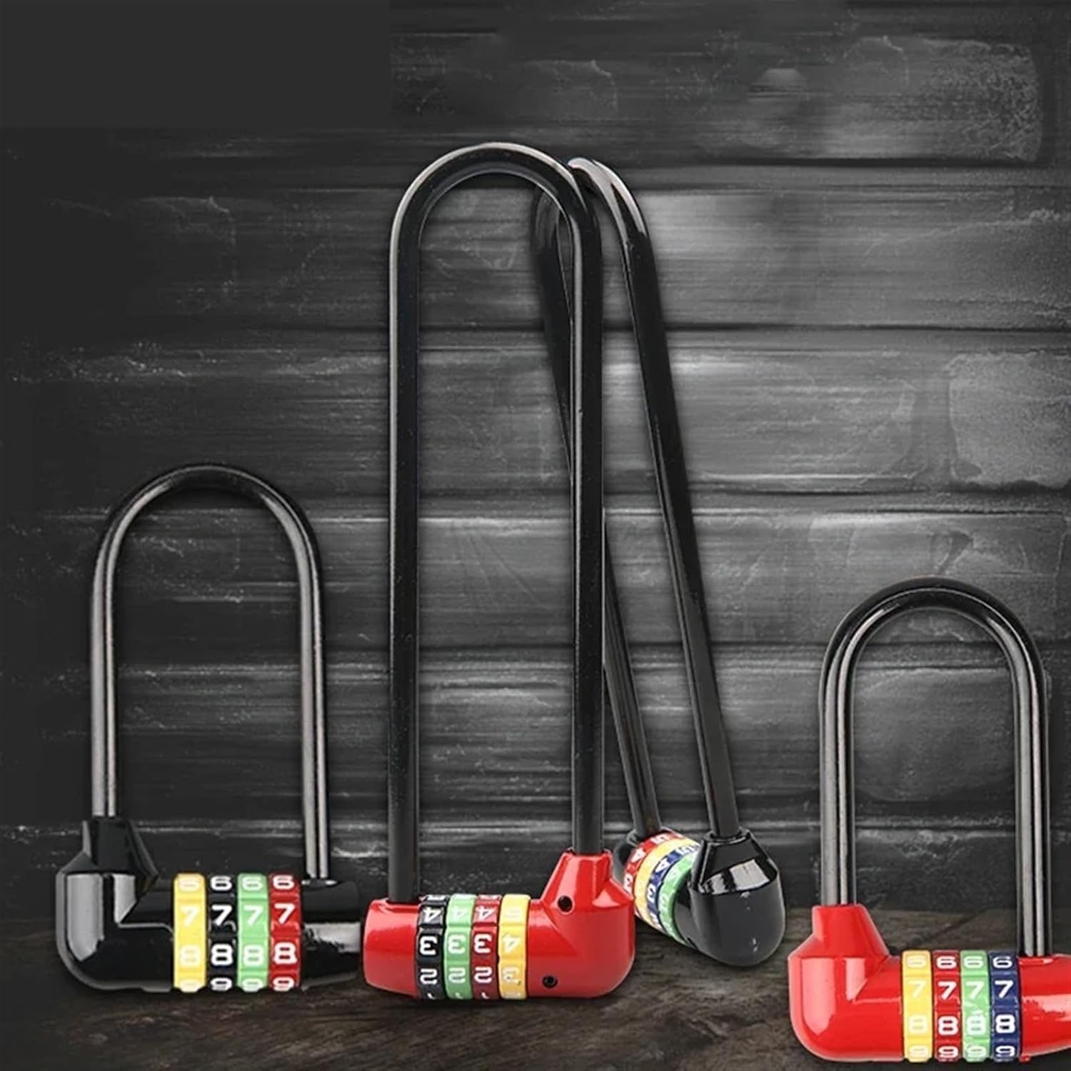 Combination Padlock Code Password Lock for Cabinet Door Bicycle Motorcycle Car-Styling Cupboard DIY 1Pcs(80mm Red DOpen)