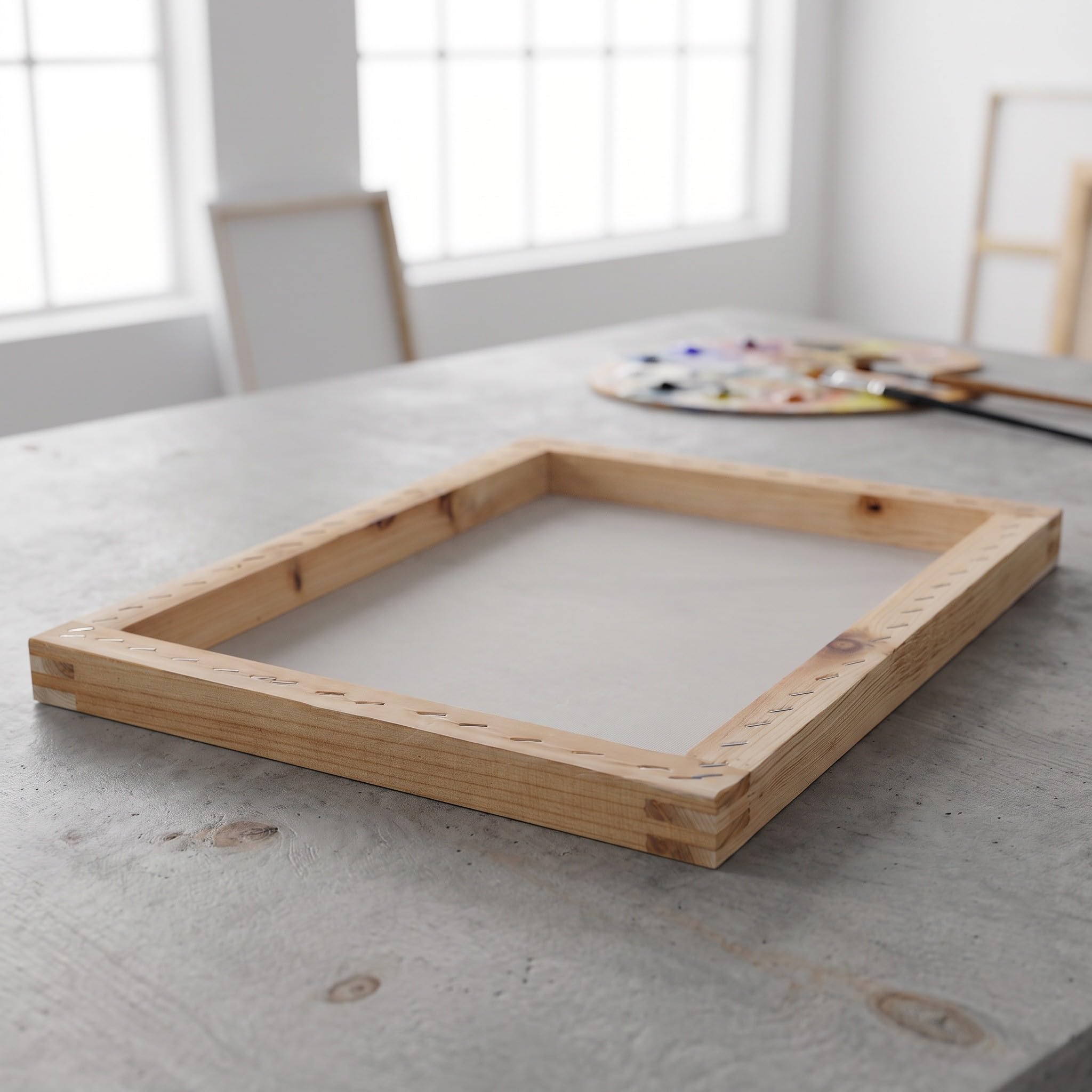 Veemoon Set di 3 telai in legno per serigrafia con 160 maglie per lavori