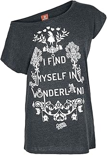 Alice im Wunderland I Find Myself In Wonderland Frauen T-Shirt grau meliert
