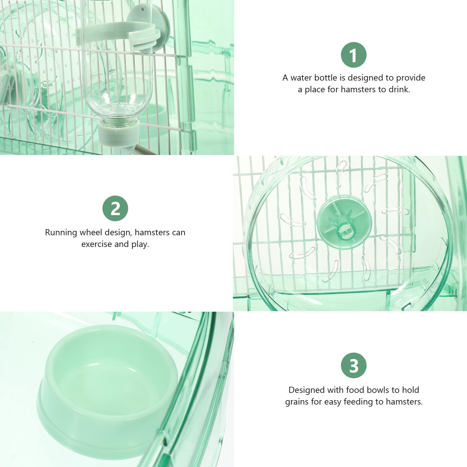Levemolo 1 Satz Transparenter Hamsterkäfig aus Acryl Atmungsaktives und Sicheres Hamsterhaus für Kleine Mäuse und Kleintiere als Haustierbehälter