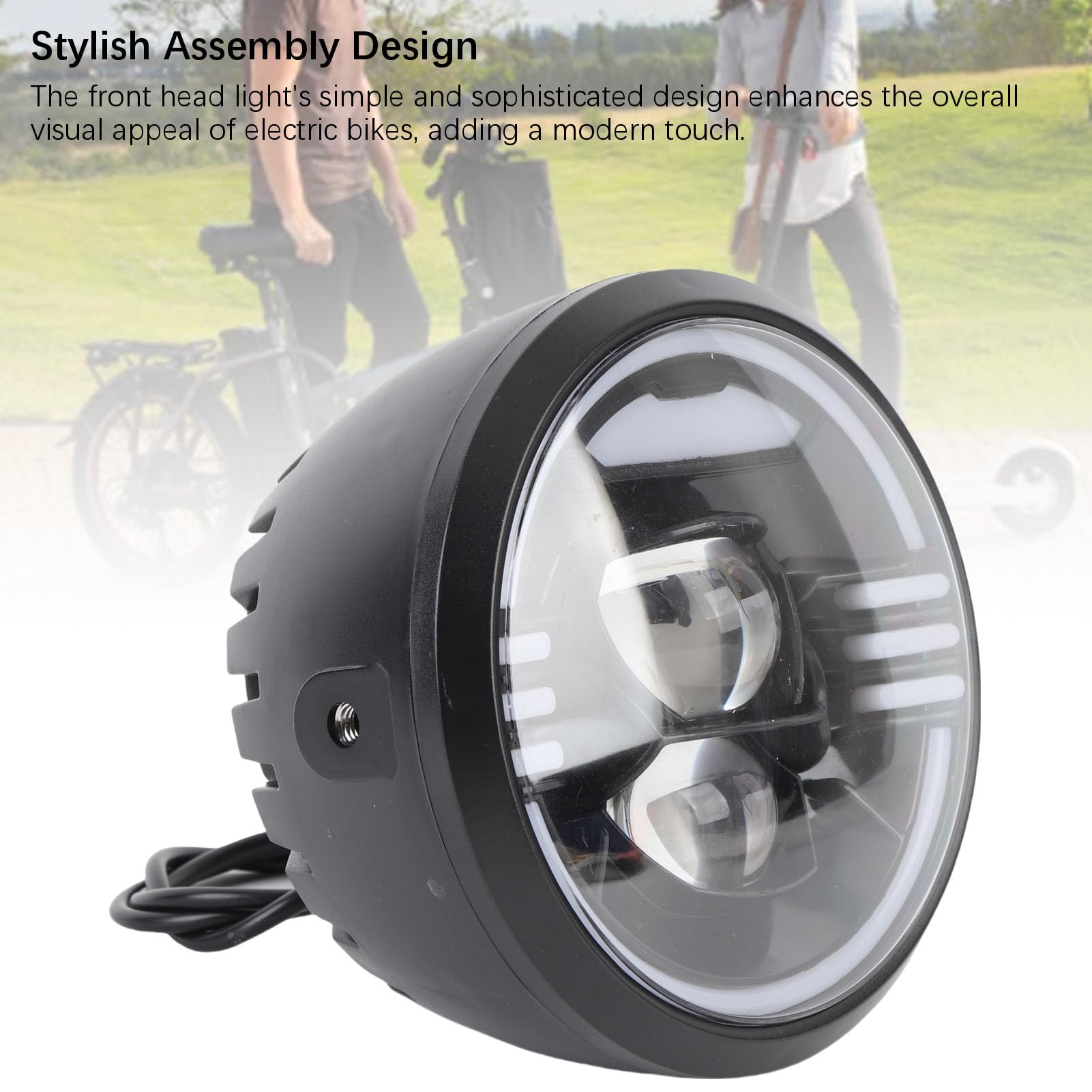 Bewinner Fari Elettrici a LED per Bici, Luce Anteriore Ad Alta luminosità per la Guida Notturna, Lampada a Fascio Largo per Bicicletta Accessori Facili da Installare per Fari Anteriori