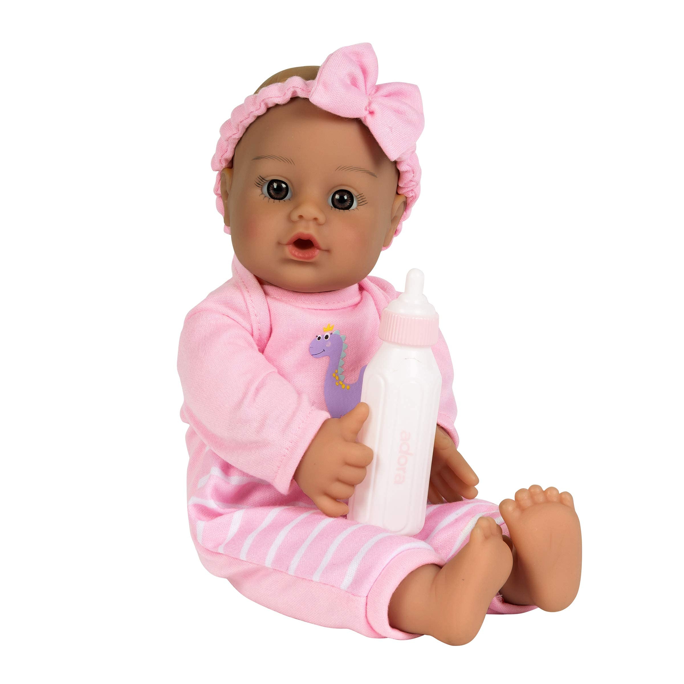 Sweet Baby - 11” Soft & Cuddly Baby Doll, Realistic Features, Gentle Scent, Machine Washable, Lightweight & Easy to Hold | Adorable Playmate (Girl Dino)