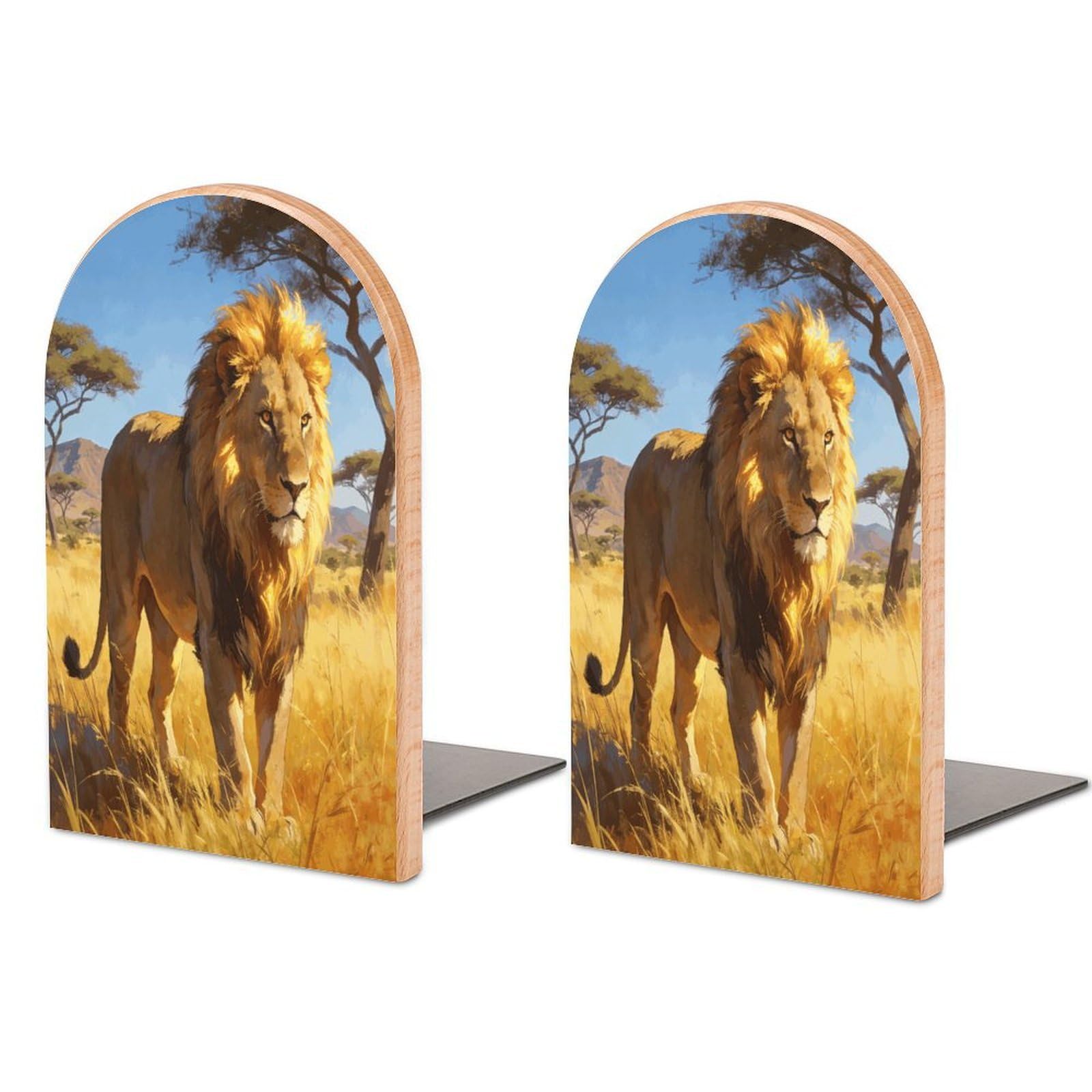 Sujetalibros de madera artesanal decorativo y resistente para el hogar