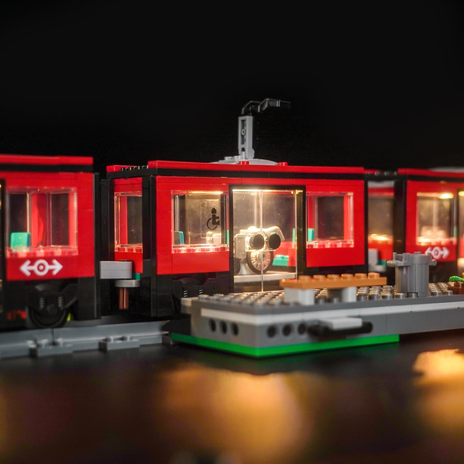 LocoLee Light Kit for Lego Downtown Streetcar and Station Lighting Set for Lego City 60423 Set - Not Include Models, Just Light Kit - Image 3