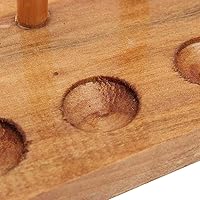 Vista 5 de 10 Holes & 10 Pins Wooden Test Tube Rack Testing Tubes Holder Lab Test Tube Storage Stand 21mm Hole Diameter Test Tube Stand Shelf Test Tubing Racks