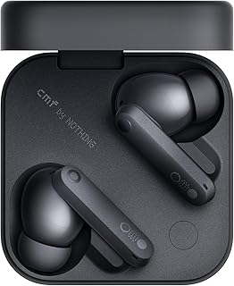 CMF by Nothing Buds Pro 2 Wireless Earbuds, Hi-Res Audio with LDAC, 50 dB Hybrid Noise Cancellation Earphones, Ultra Bass Technology, Bluetooth 5.3, 6 HD Mics Headphones, Dark Grey