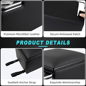 Car Armrest Storage Box Car Center Console Organizer With Cup Holder