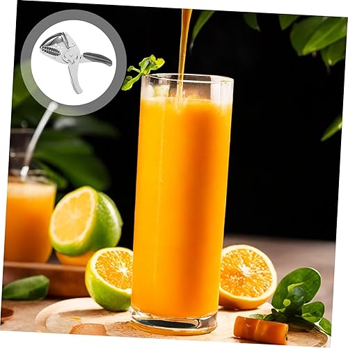 Miniatura 6 de Exprimidor de cítricos de acero inoxidable para limones, exprimidor manual resistente para jugo fresco, diseño portátil para el hogar y viajes,