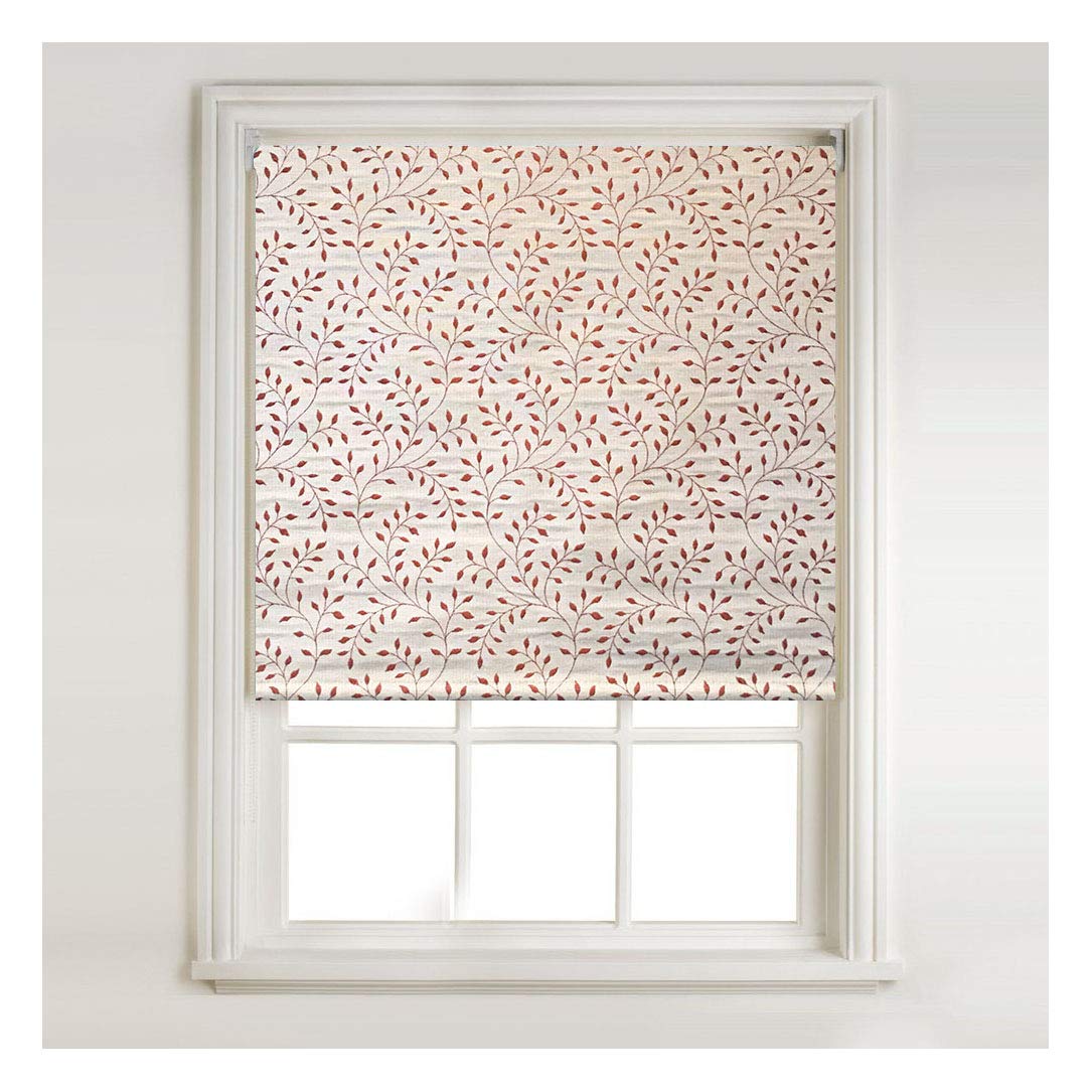 Barnes Blinds And Interiors Terracotta Leaves -Thermal Blackout Roller Blind (5Ft (153Cm))*Alteration Available*