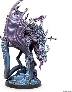 Wolfrake Dragon Miniature - 4.4" Tall Figure (113mm) with Scenic Base - 5E Compatible for DND and Tabletop RPG Games - Highly Detailed, Unassembled, Unpainted - for Ages 14 Years +