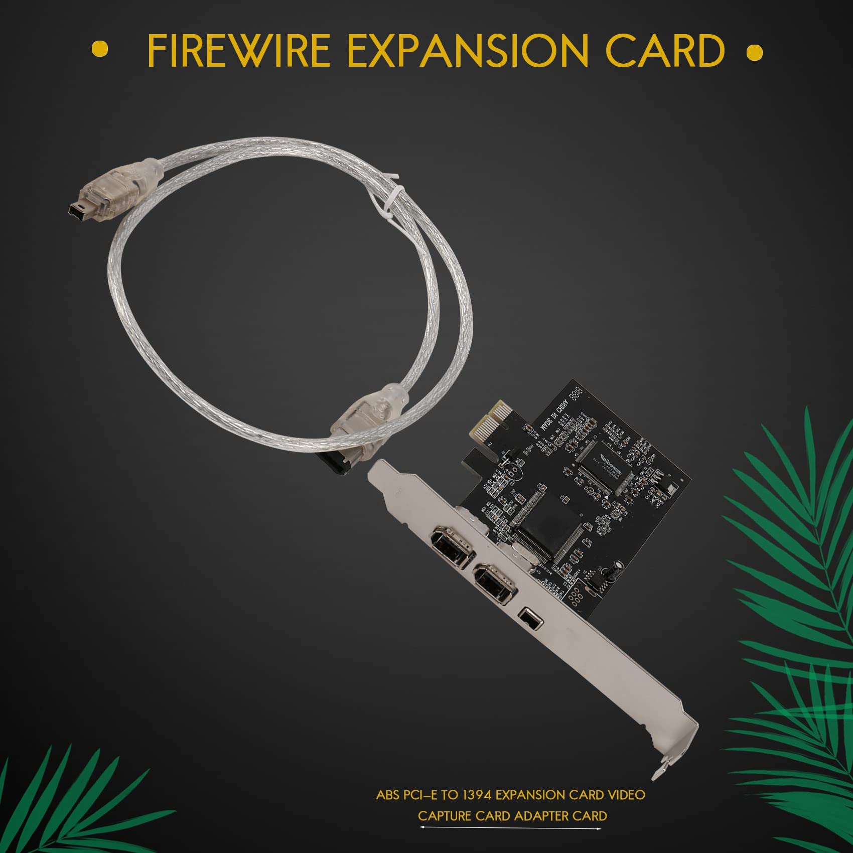 Carte 1394 Firewire, PCIe 3 ports Carte d'extension 1394A Firewire, PCI Express vers contrôleur d'adaptateur IEEE 1394 externe