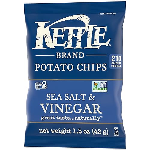 Vista 296 de Kettle Brand Papas fritas, papas fritas con ajo y parmesano, 7.5 onzas (paquete de 12)