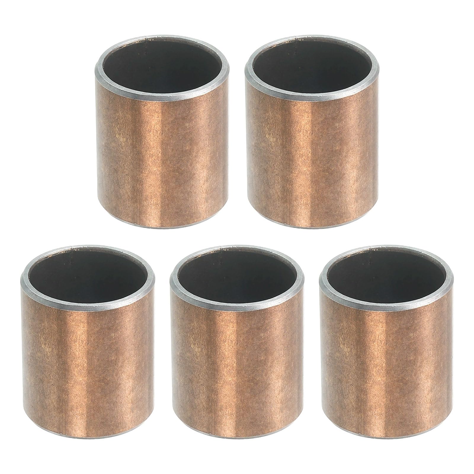 uxcell 5 Pcs Sleeve Bearing 3/4" Bore x 7/8" OD x 1" Length Plain Bearings Wrapped Oilless Bushings Self-Lubricating Bushings for Sliding Parts of