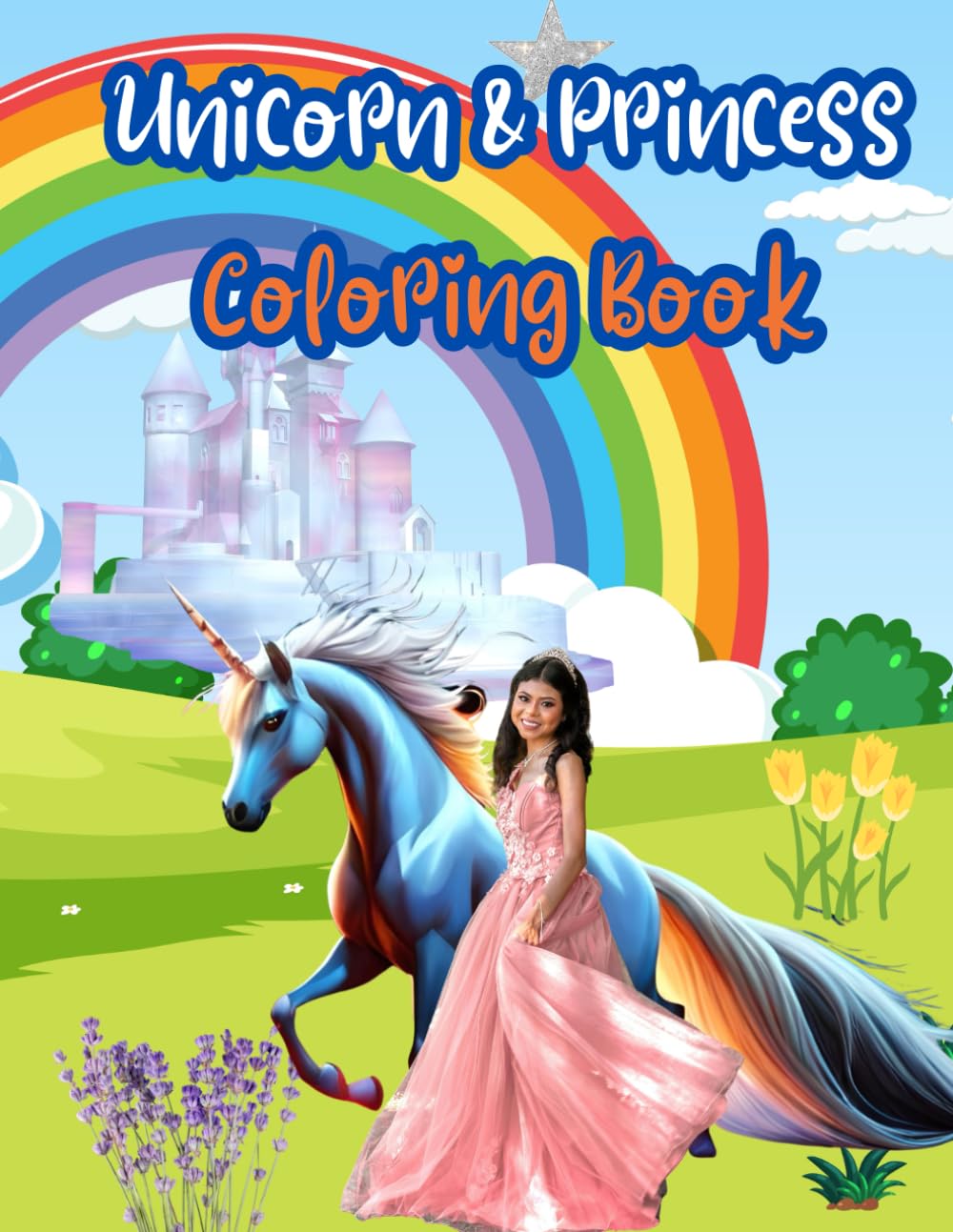 Unicorn and Princess coloring book