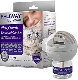 FELIWAY® Kit inicial de difusor de feromônios Optimum 30 dias para acalmar gatos, 48 ml – Ajuda a reduzir os sinais comuns de estresse em gatos e gatinhos, melhora a tranquilidade