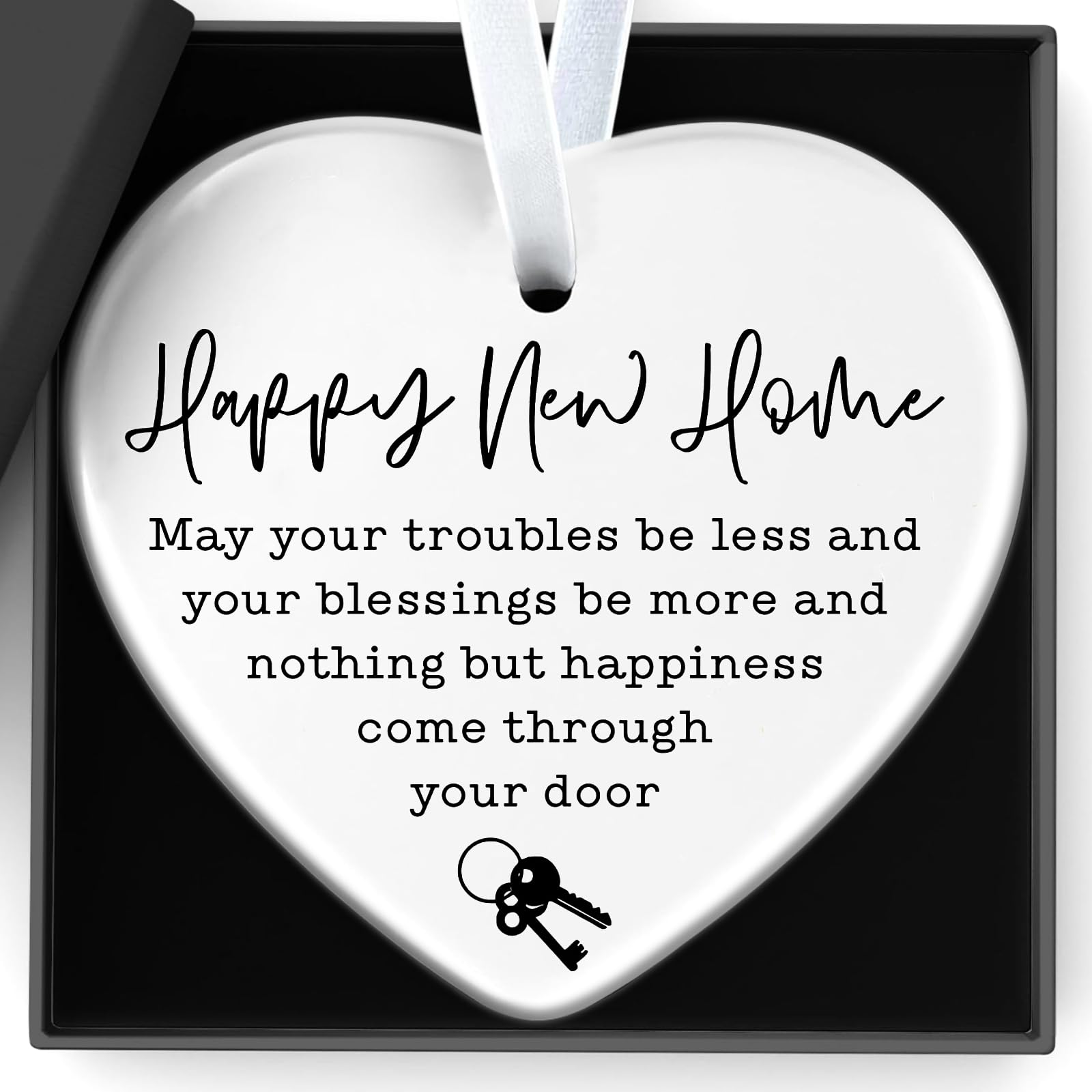 House Warming Gifts New Home Gifts For Women Men heart Ceramic Ornament New Start Gift Box For Couples Families Teacher Companion Homeowners Housewarming The Gift Keepsake Colleagues Decorations