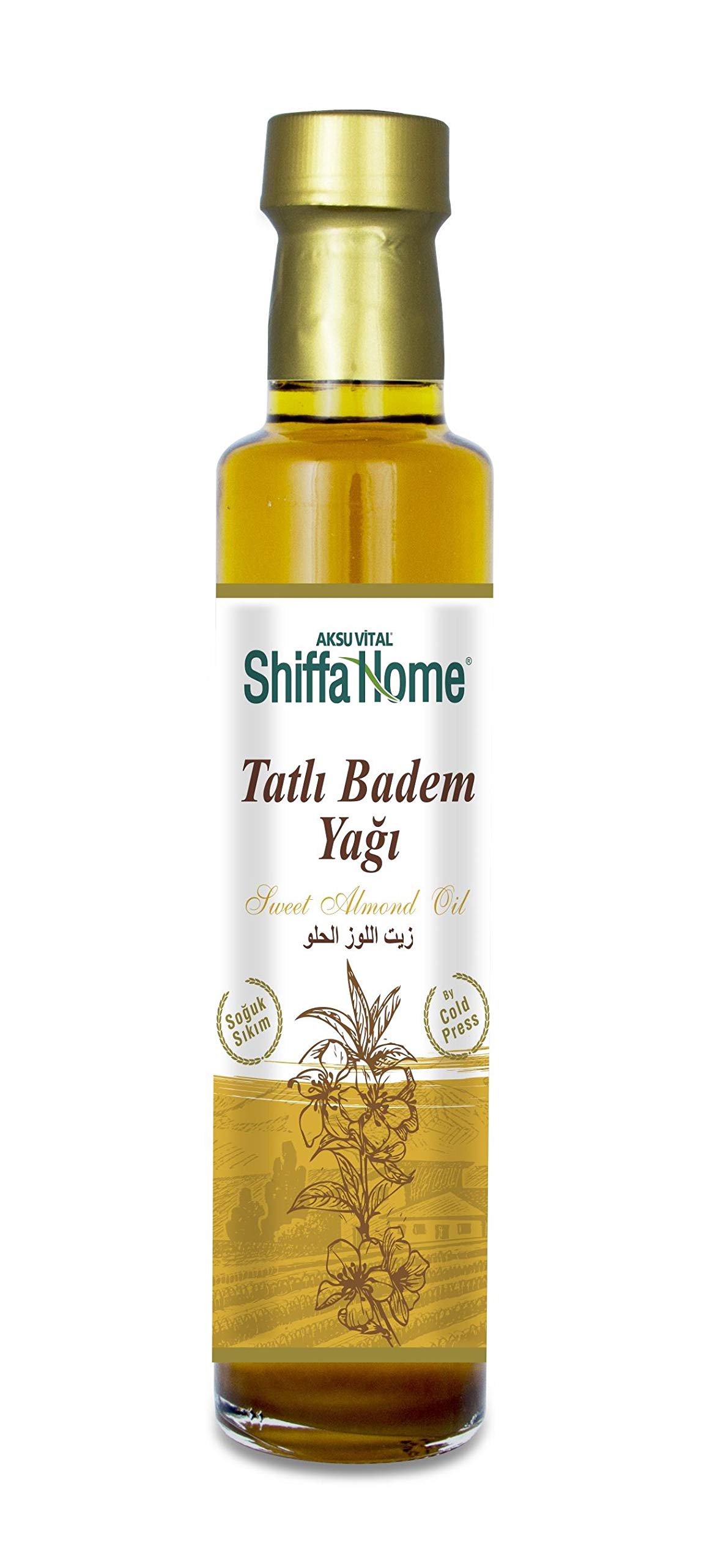 Shiffa Home Tatlı Badem Yağı 250 Ml | Soğuk Sıkım Doğal Cilt ve Saç Bakım Yağı | A, B ve E Vitaminli Besleyici ve Nemlendirici | Kaş, Kirpik ve Masaj İçin Uygun | Yüksek Omega-6 ve Omega-9 İçeriği