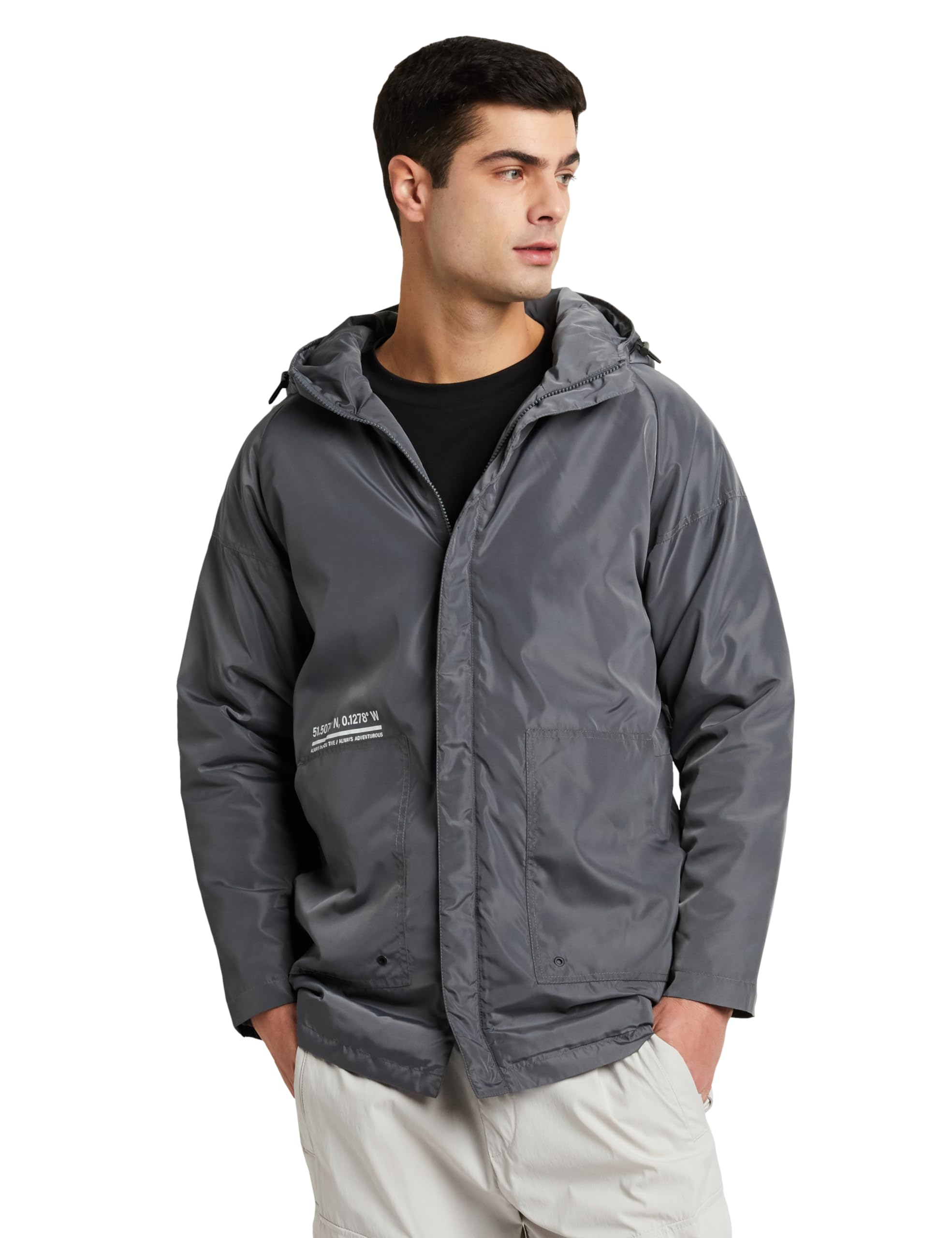 Men's 100% Polyester Standard Jacket-image-2