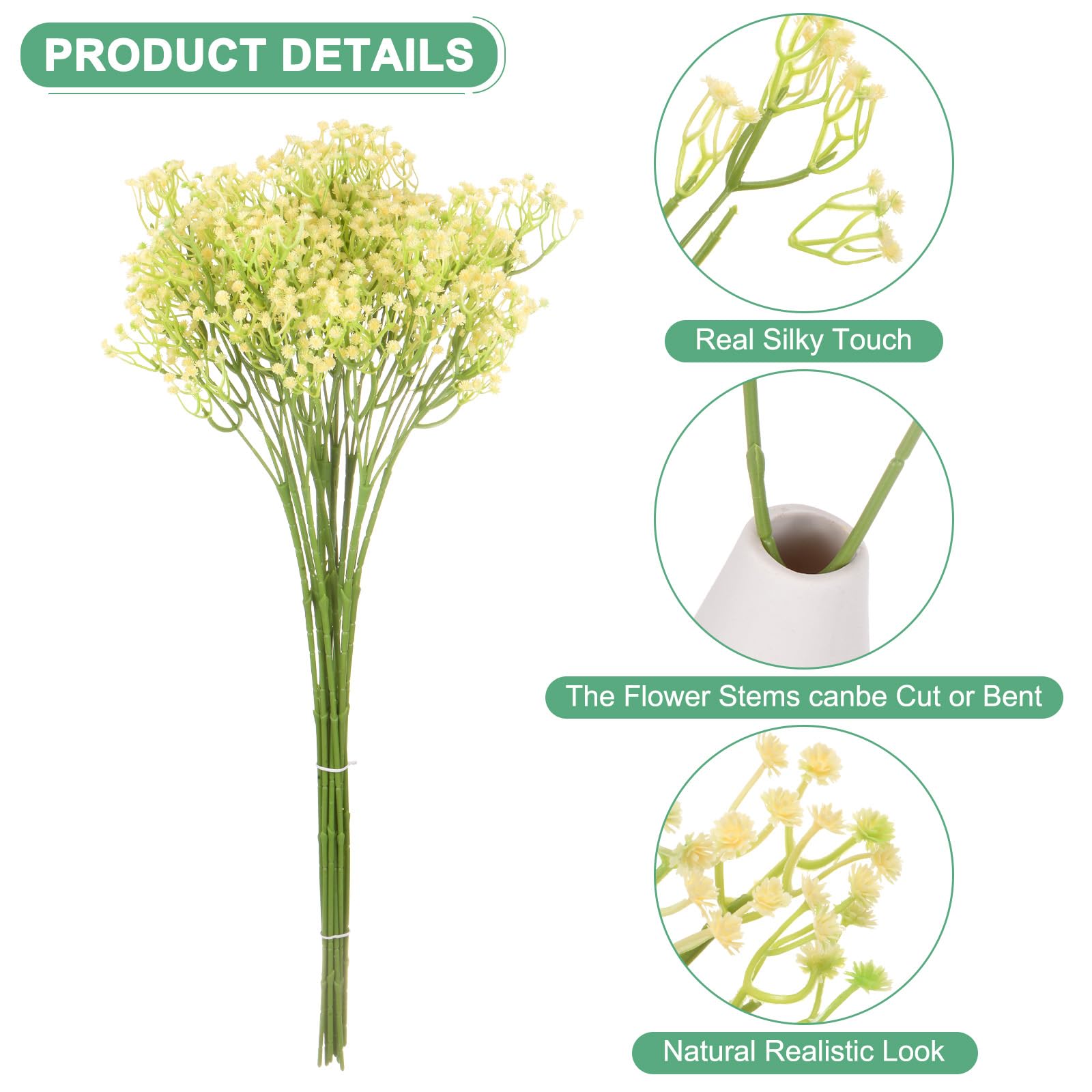 M METERXITY 12-Pack Artificial Baby's Breath - Image 2