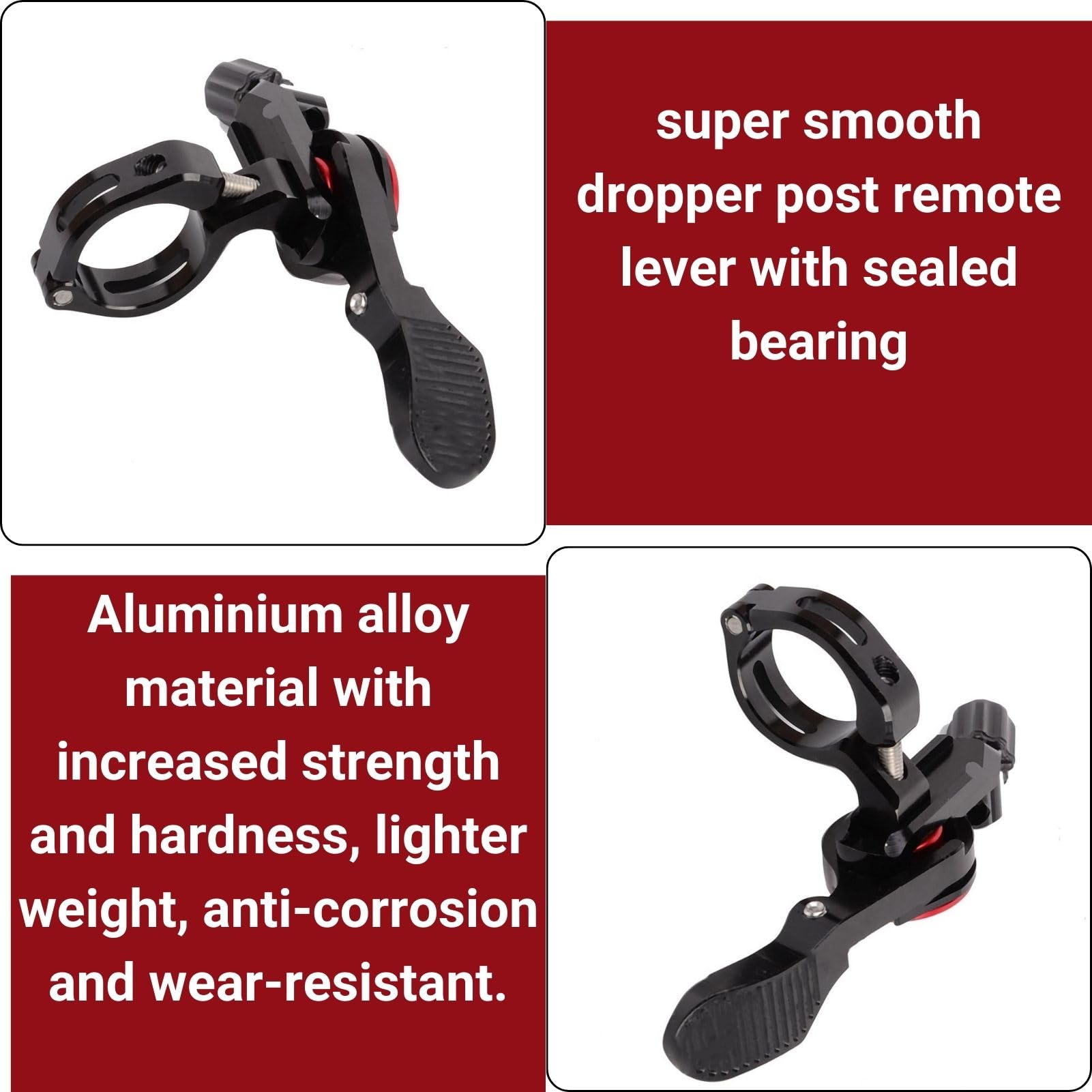 Jadeshay Leva per Reggisella Telescopico,Biciclette Dropper Reggisella Controllo del Cavo Regolabile Altezza Reggisella Bicicletta per Esterno e Interno di Routing,Corsa Massima del Cavo è 11 mm