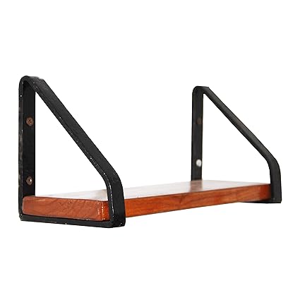 Azuka Wooden Handicrafts Wall Shelves Natural (4 x 15 inches) Home Decoration Wall D?cor (Single)