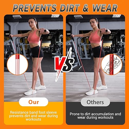 Miniatura 4 de Bandas de resistencia para entrenamiento, bandas de ejercicio de 150 libras, bandas de entrenamiento para hombres y mujeres, juego de bandas de