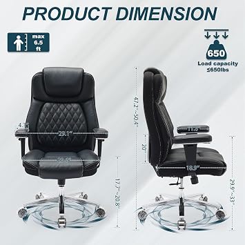 Big and Tall Office Chair,Ergonomic Executive Computer Desk Chair