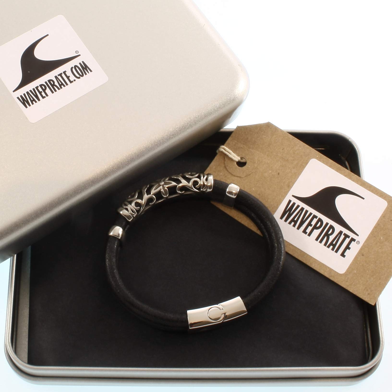 Echt Leder-Armband XO R Schwarz Männer Herren
