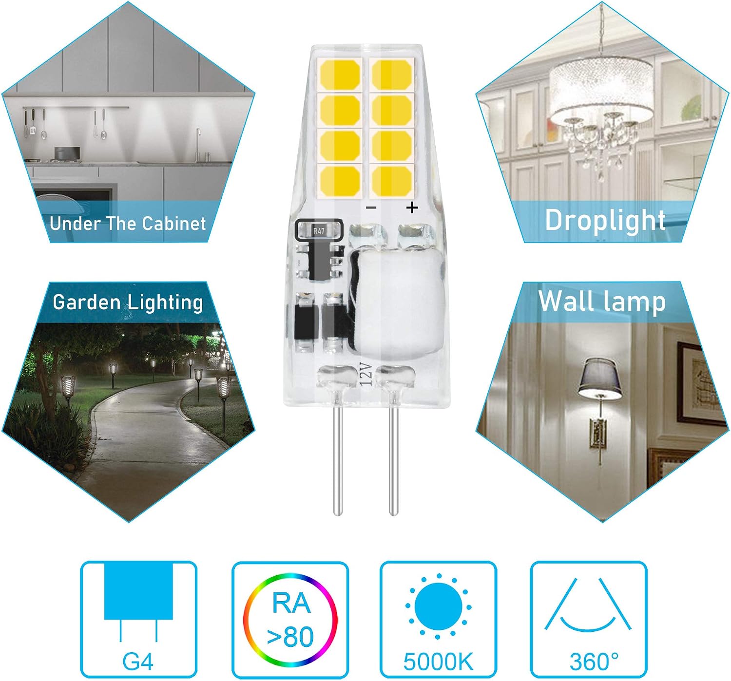Fеаturеd Prоduсt G4 LED Light Bulb B-pin Base 5000K Daylight 2W (20W Halogen Equivalent) AC/DC 12V,360° Beam Angle,220LM,Winshine G4 LED Bulb for Landscape,Chandelier, Non-dimmable10 Pack Flаѕh Dеаlѕ - 70% оƒƒ G4 LED Light Bulb B-pin Base 5000K Daylight 2W (20W Halogen Equivalent) AC/DC 12V,360° Beam Angle,220LM,Winshine G4 LED Bulb for Landscape,Chandelier, Non-dimmable10 Pack
