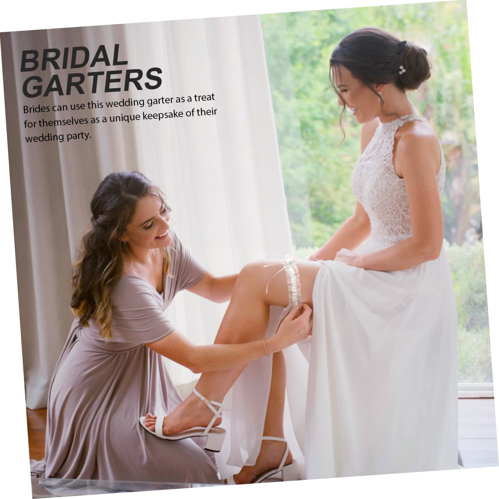 Abaodam 3 Set Di Giarrettiere Elastiche in Pizzo Da Sposa Di Per Le Donne Set Di Giarrettiere Da Sposa Decorazione Per Le Gambe in Pizzo Per La Sposa Gamba Della Sposa
