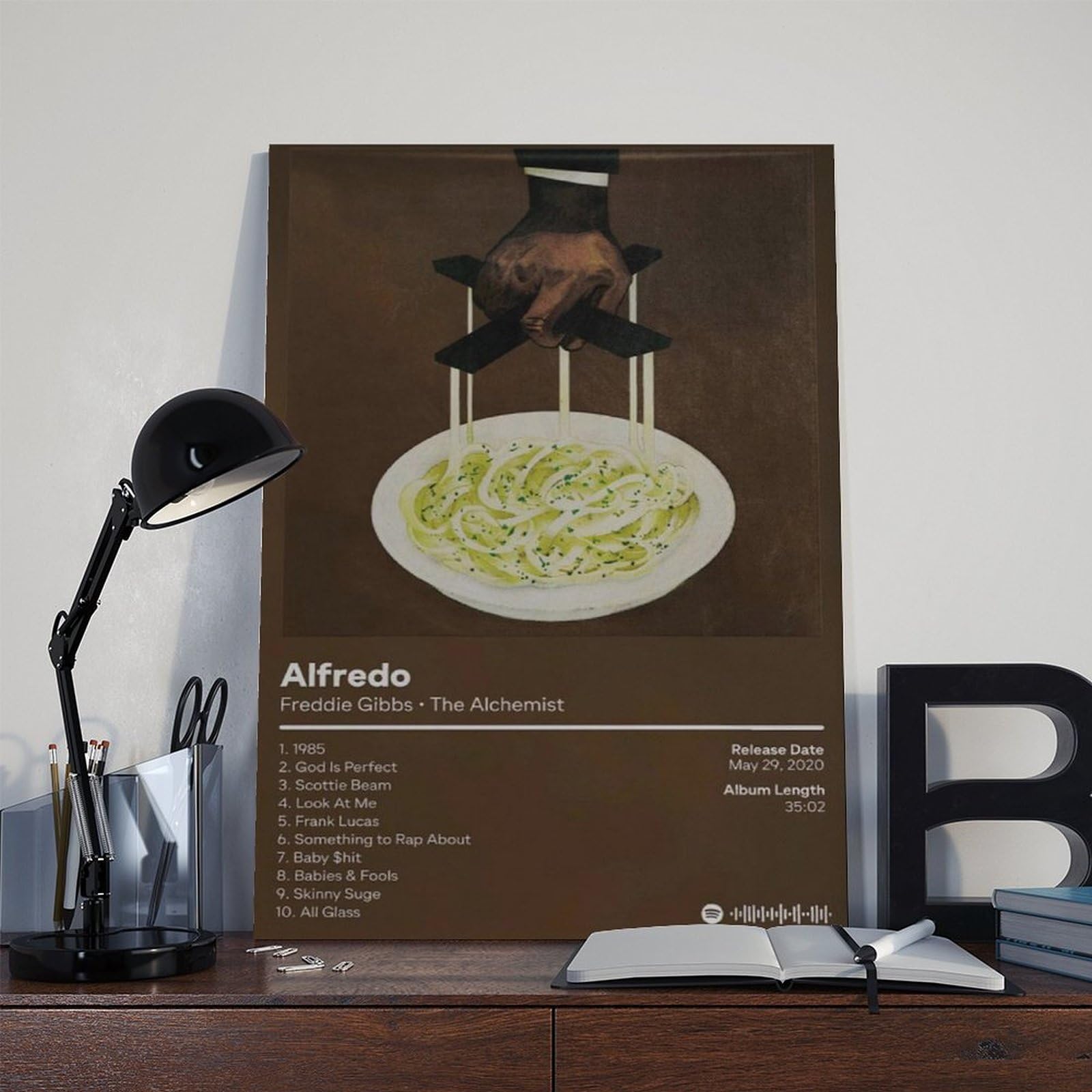 PJEYGF Poster su tela di Freddie Gibbs & The Alchemist - Alfredo - Album musicale Poste per la decorazione della casa regalo