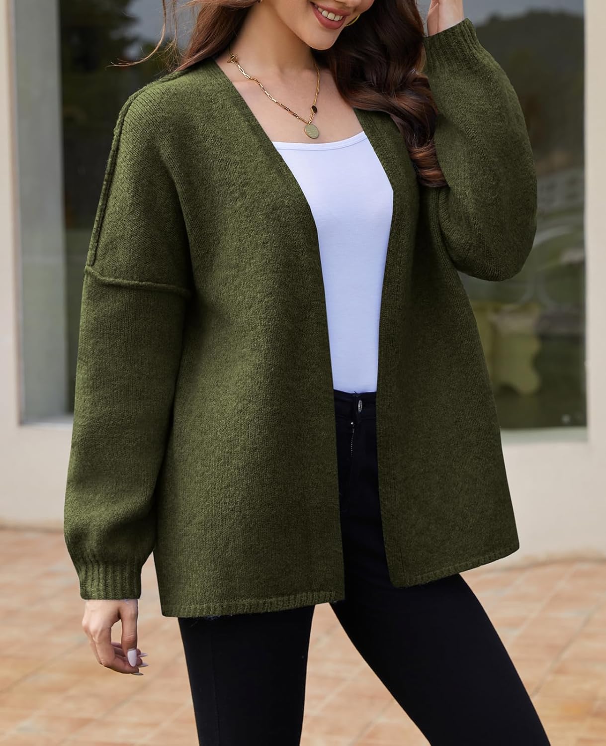 UNCLECAT Oversized Cardigan Sweaters for Women - 2025 Open Front Chunky Knit Long Sleeve Loose Fall Coats - Image 4