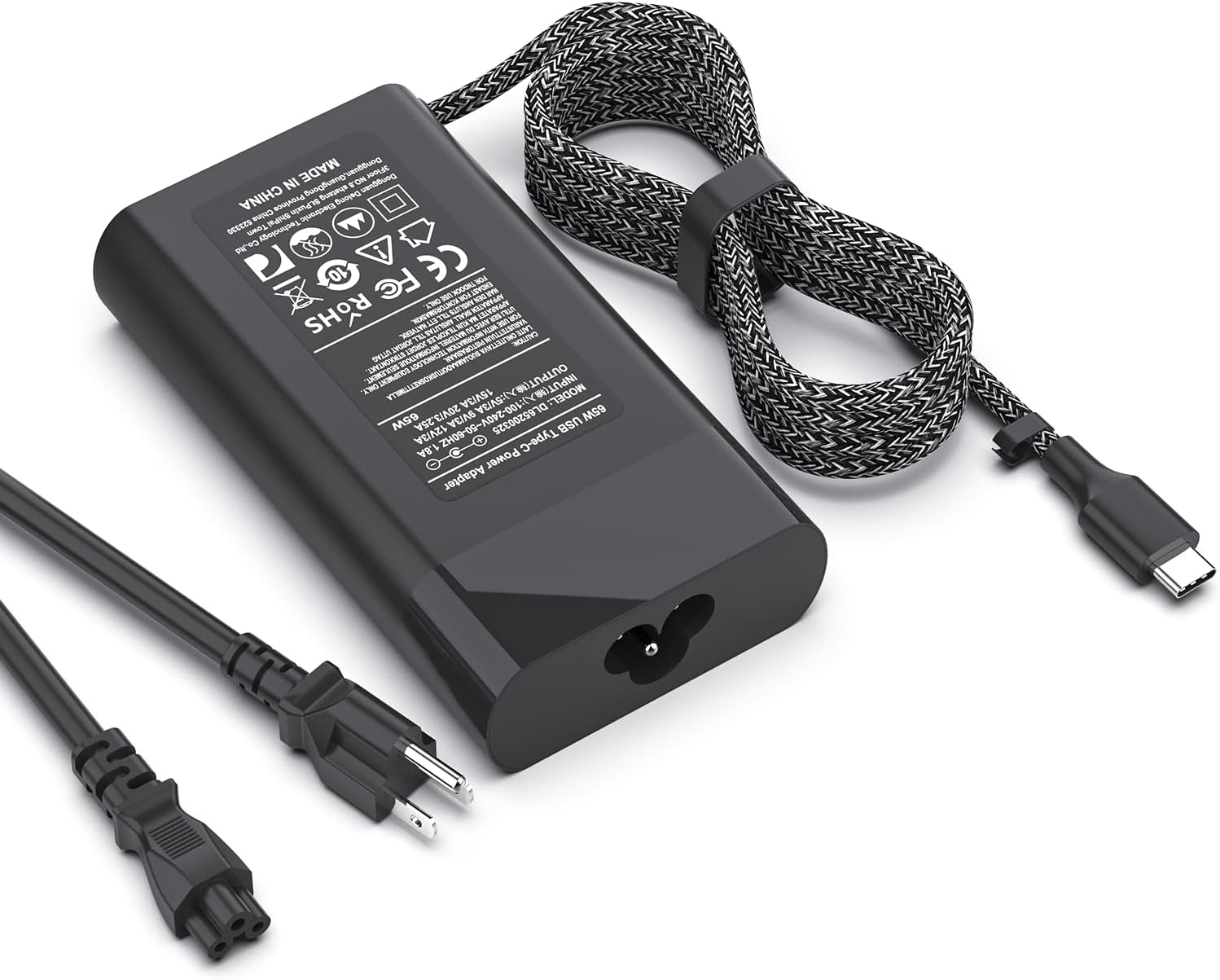 New Slim 65W USB C Charger Replacement Power Cord Fit for HP Chromebook X360,Spectre,Pavilion X2,Probook,EliteBook Fast Charging Type C Power Supply