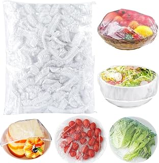 Sublaga 300 Pack Reusable Elastic Bowl Covers - BPA Free Stretch Lids for Bowls, Plates, Food Storage, Plastic Wrap Alternative