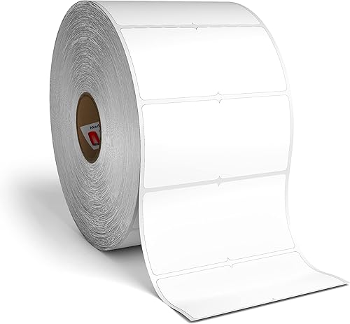 800127-101 Compatible con la marca KENCO de 2.25 x 1.25 pulgadas. Una ranura vertical central crea dos etiquetas de 1.125 pulgadas x 1.25 pulgadas