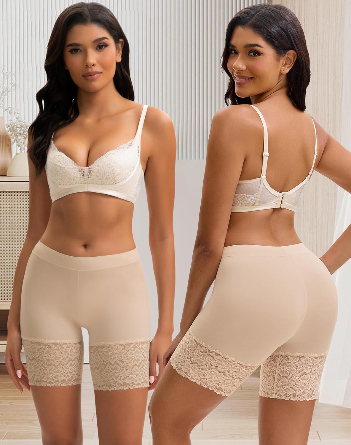 INNERSY Women's Slip Shorts for Under Dresses Lace Safety Shorts Anti Chafing Boyshort Underwear - Image 2