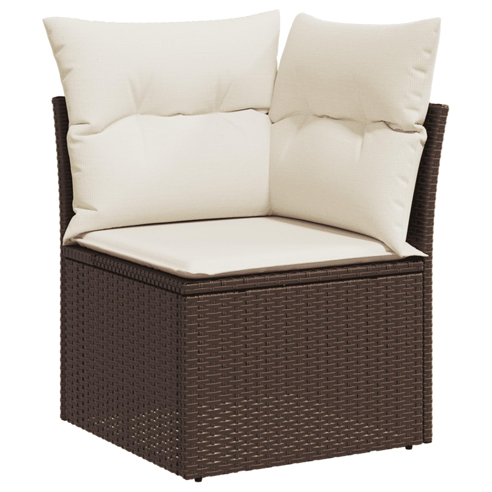 Set Divano da Giardino 7 Pezzi, con Cuscini Sfoderabili e Lavabili, Polyrattan PE Resistente agli UV, Tavolino in Vetro Temperato, per Terrazza, Cortile e Patio