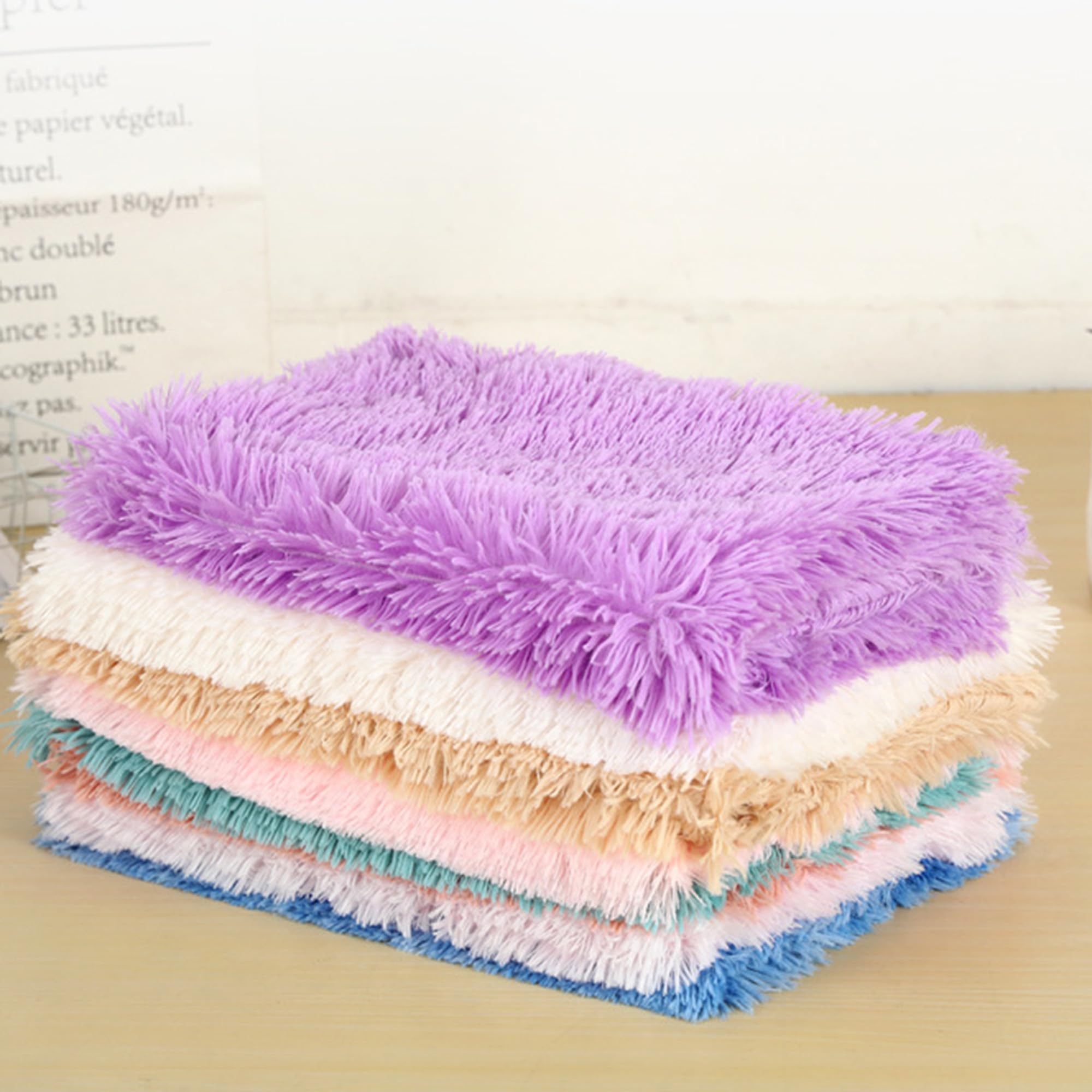 Lot de 2 couvertures en peluche apaisante pour chien et chat de petite et moyenne taille - Couverture douce et lavable - Protection de canapé - 127 x 100 cm - Violet