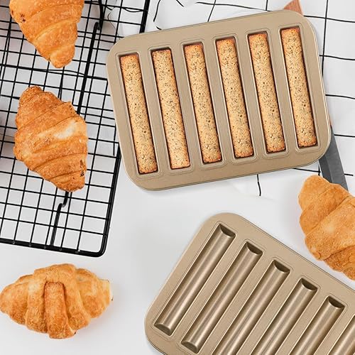 Miniatura 7 de Molde antiadherente para bollo y salchicha para pasteles, biscotti, Eclair y sándwich (3 unidades)